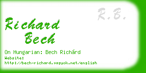 richard bech business card